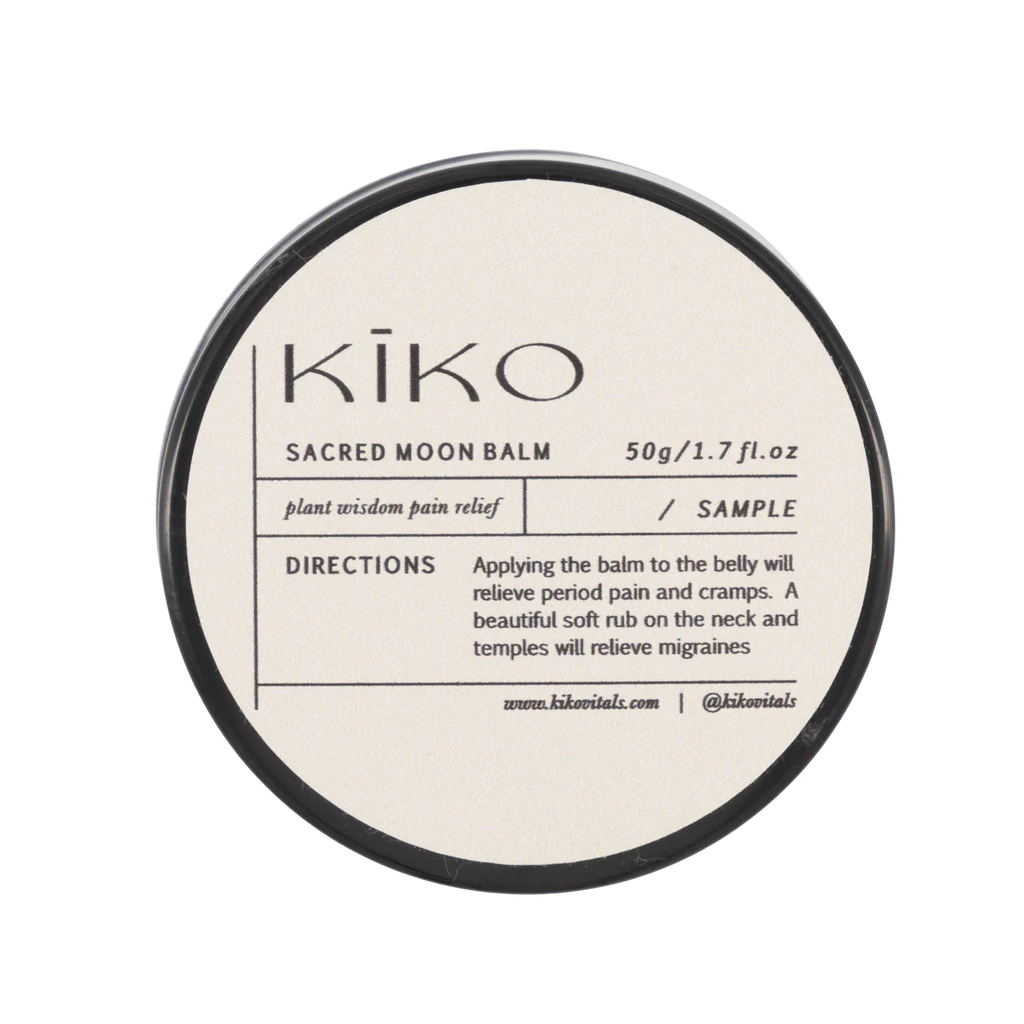Kiko  Vitals Sacred Moon Balm container with label on a white background