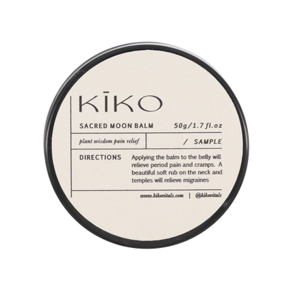 Kiko  Vitals Sacred Moon Balm container with label on a white background