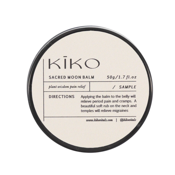 Kiko  Vitals Sacred Moon Balm container with label on a white background