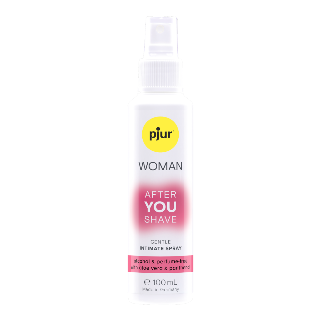 Pjur Woman After You Shave spray bottle on a white background