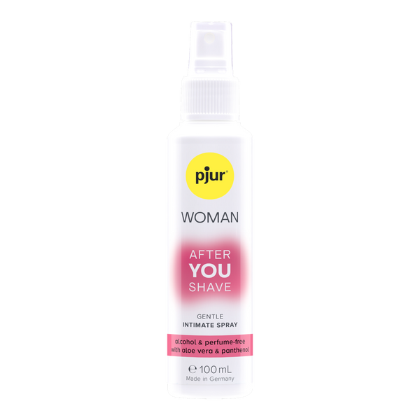 Pjur Woman After You Shave spray bottle on a white background