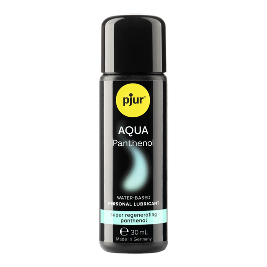 Pjur Aqua Panthenol water-based personal lubricant bottle on a white background